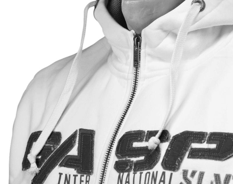 Gasp 1.2 lbs Hoodie, hvit treningsjakke