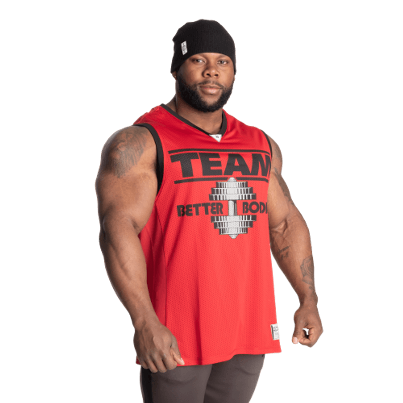 Better Bodies Iron Mesh Tank, rød singlet 