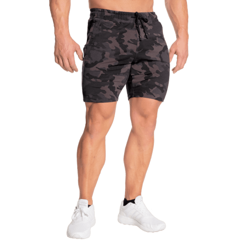 Better Bodies Tapered Sweatshorts, mørk camo 
