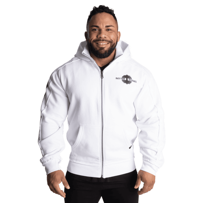 Hovedbilde Better Bodies Pro BB Hood, hvit hettejakke