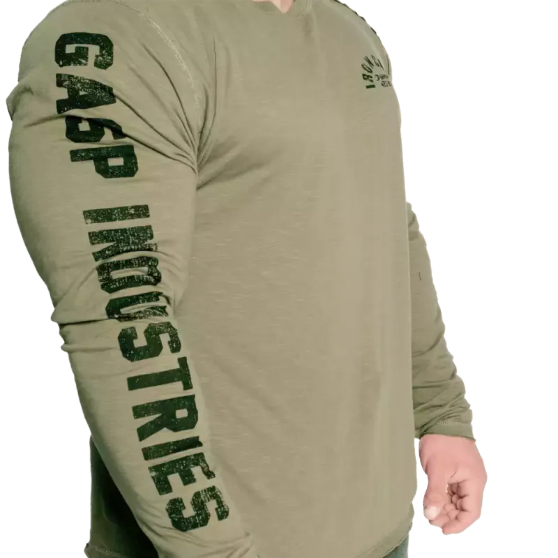 GASP Throwback LS Tee, grønn genser