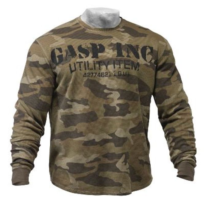 Hovedbilde Gasp Thermal Gym Sweater, grønn camo genser