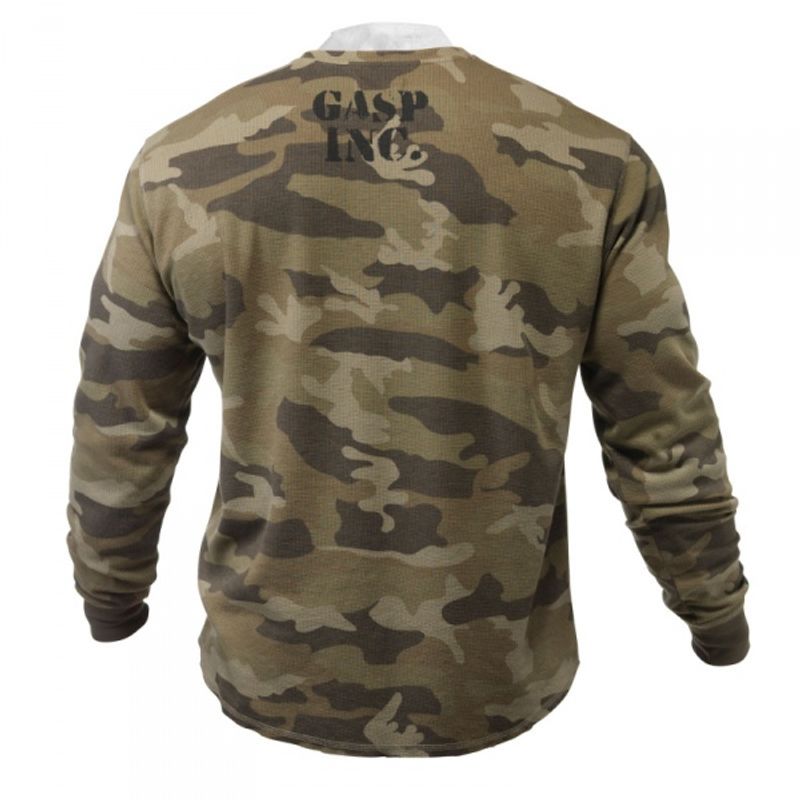GASP Thermal Gym Sweater, grønn camo genser