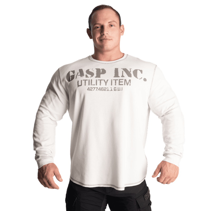 GASP Thermal Gym Sweater, off white genser