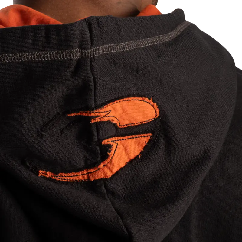 Gasp Hood Sweater, svart/oransje hettegenser