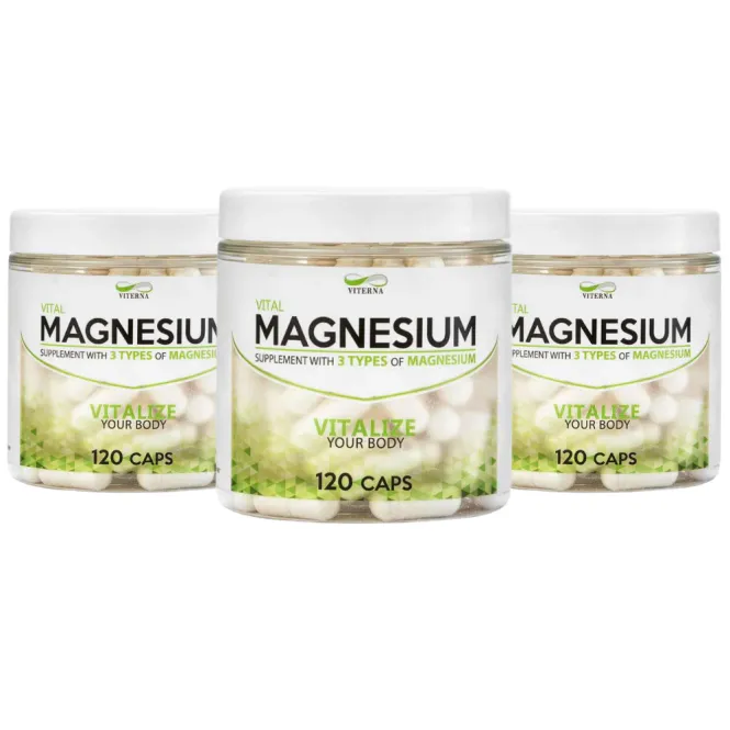 Hovedbilde 3 x Viterna Magnesium, 120 kapsler
