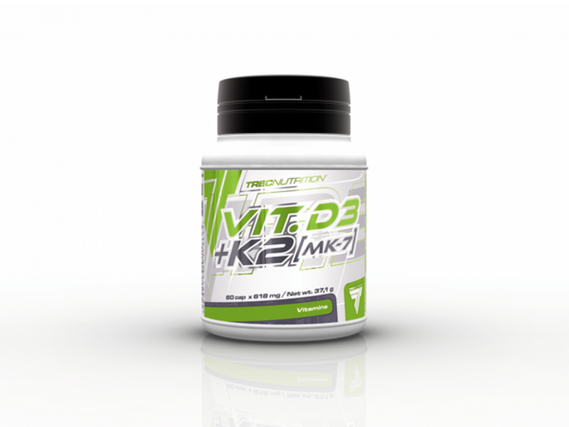 Trec Vit. D3 + K2 (MK-7), 60 kapsler
