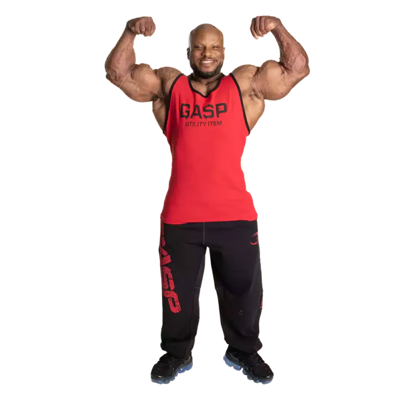 Gasp Ribbed T-back, rød singlet