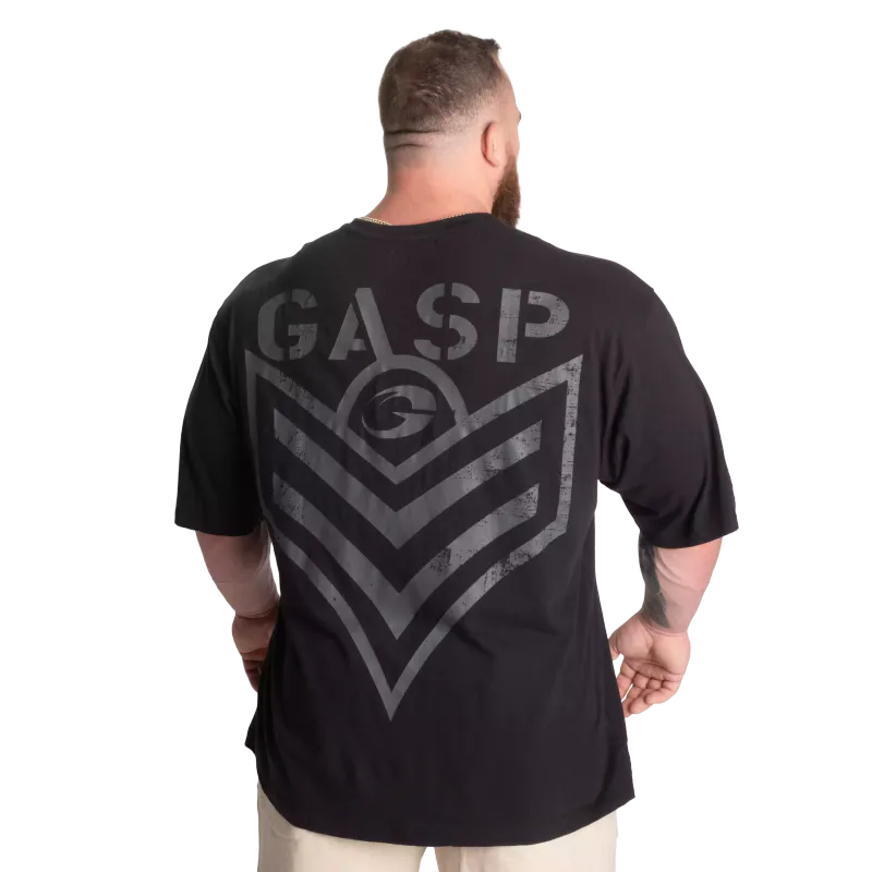 GASP Slub Iron Tee, svart t-skjorte