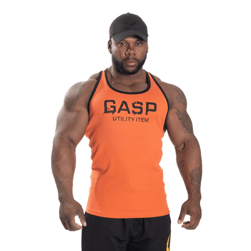 Gasp Ribbed T-back, oransje singlet