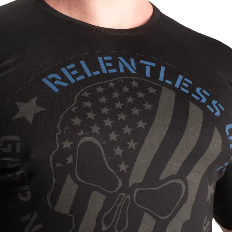 Gasp Relentless One, svart/blå t-skjorte