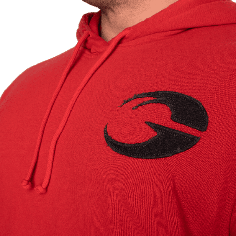 GASP Distressed Hood, rød hettegenser