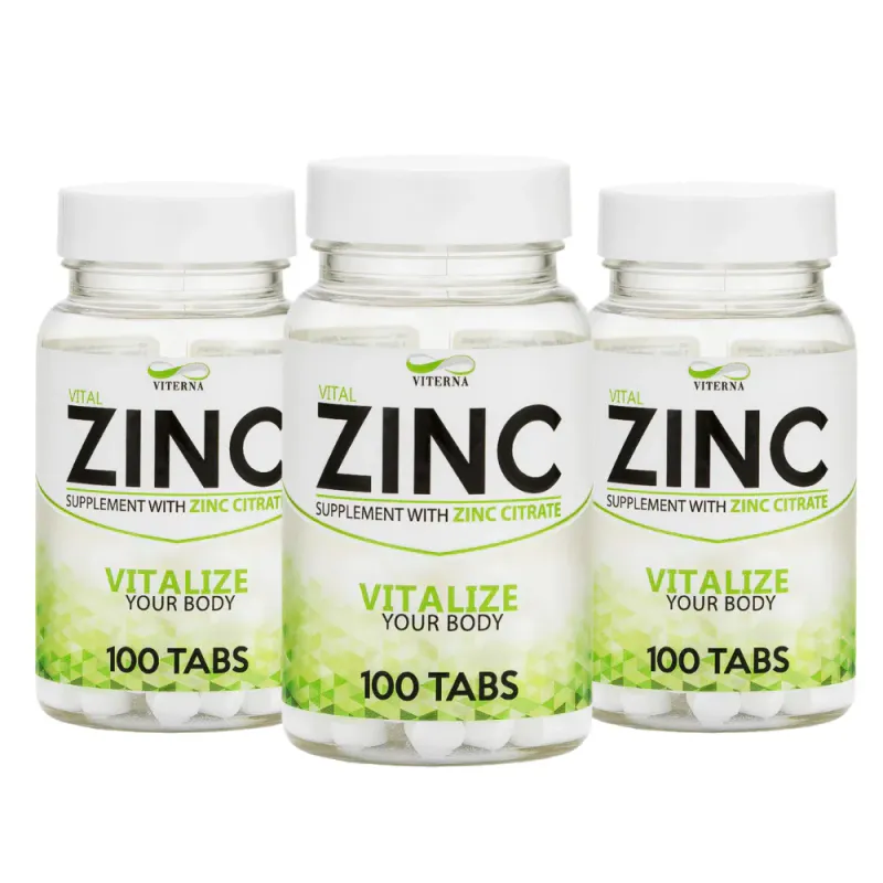 3 x Zinc 30 mg. 100 tabletter
