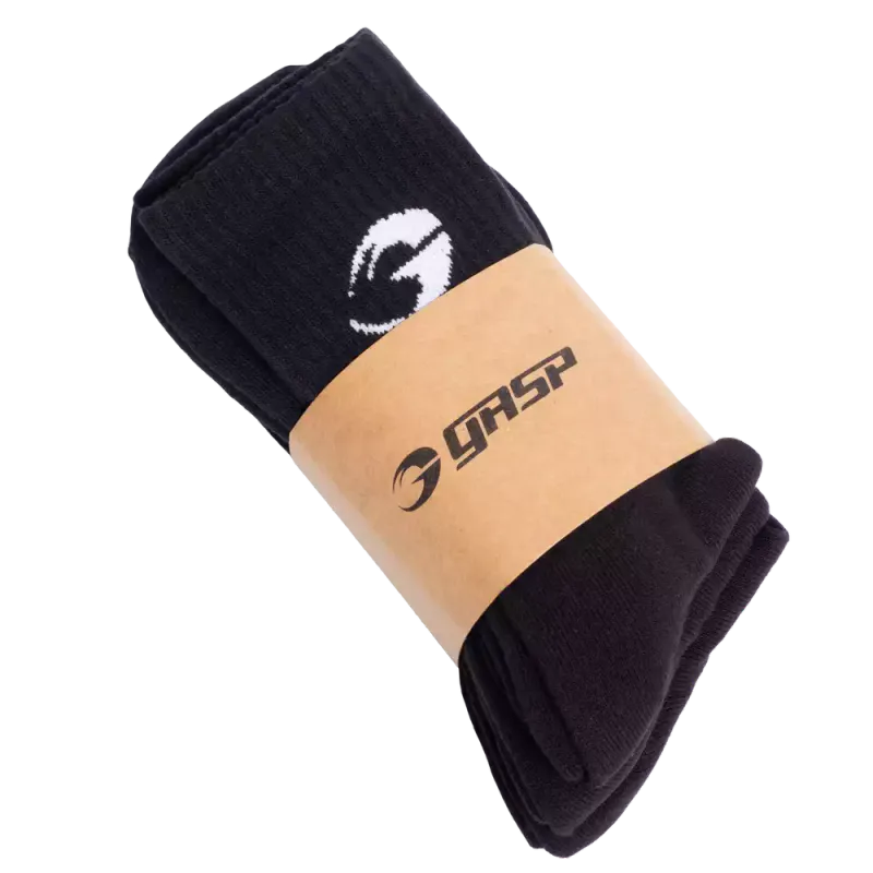 Gasp Crew Socks 3 pk, svarte sokker