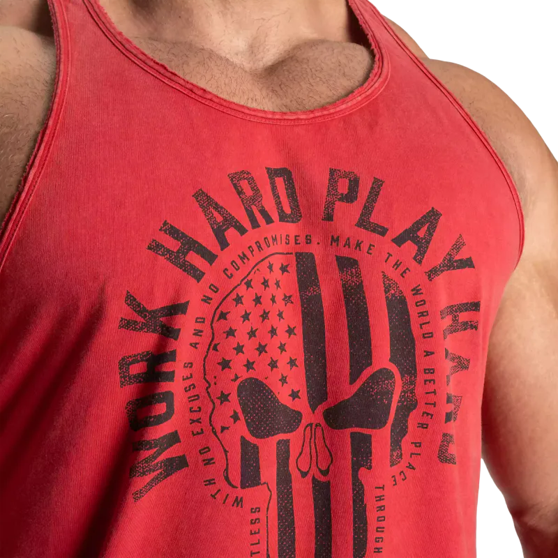 Gasp Skull T-back, rød singlet