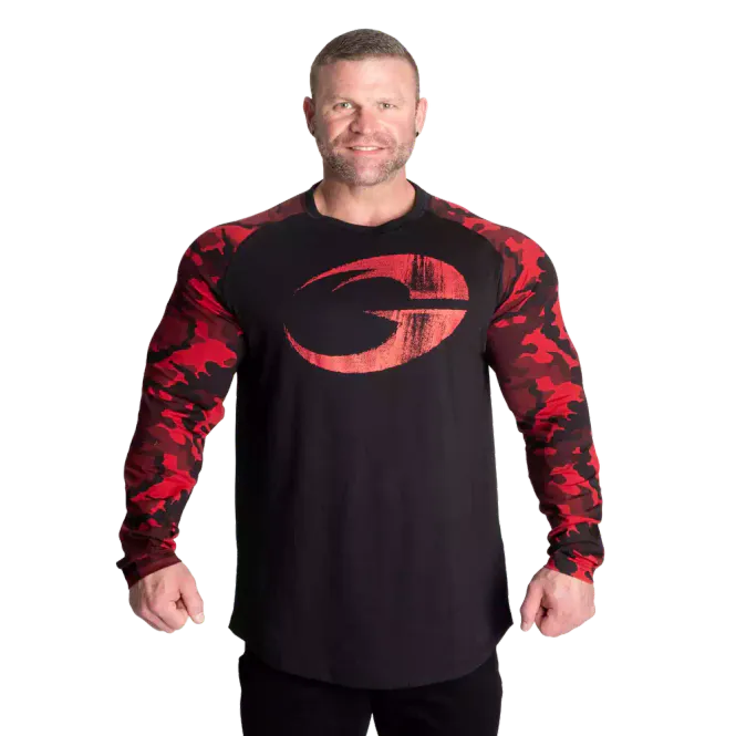 Hovedbilde Gasp Original Raglan ls, svart/rød camo genser