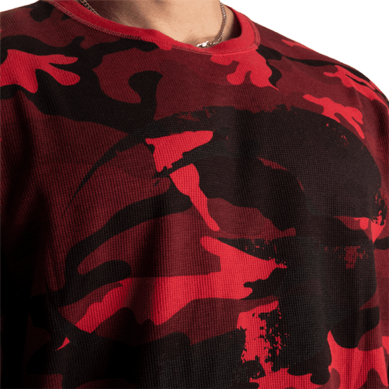 GASP Thermal Logo Sweater, rød camo genser