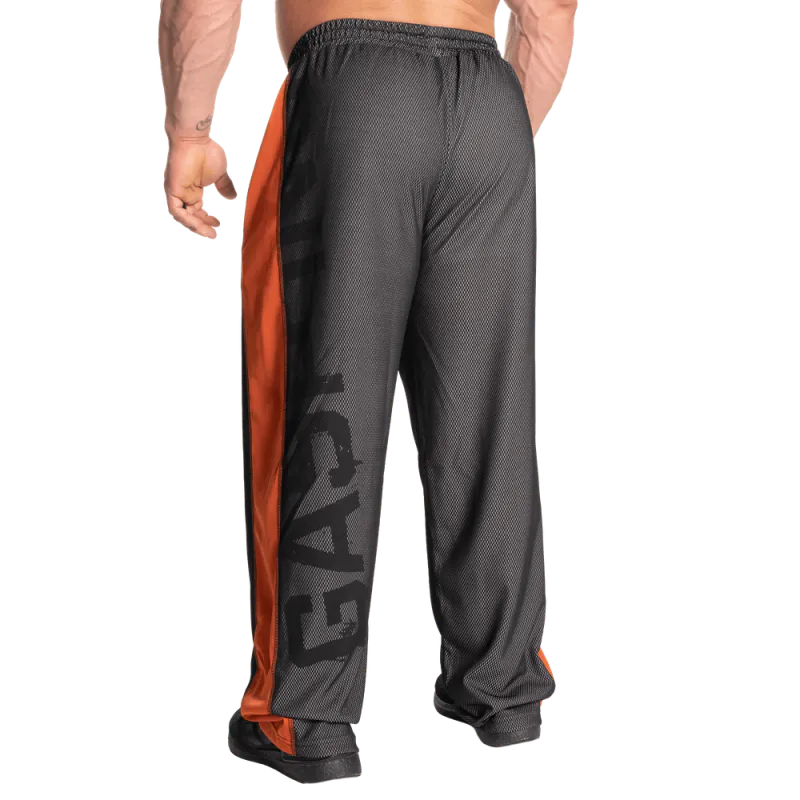 GASP No1 Mesh Pant, svart/oransje treningsbukse