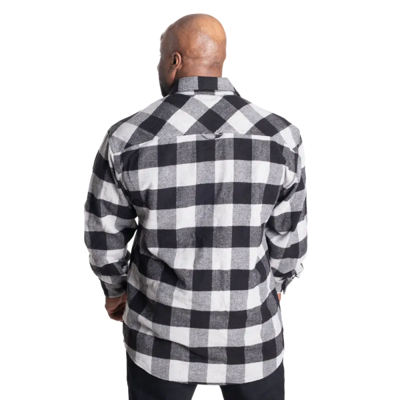 GASP Heavy Flannel Shirt, grå/svart flanellskjorte