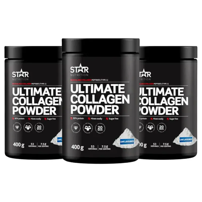 3 x Ultimate Collagen pulver, 400 g