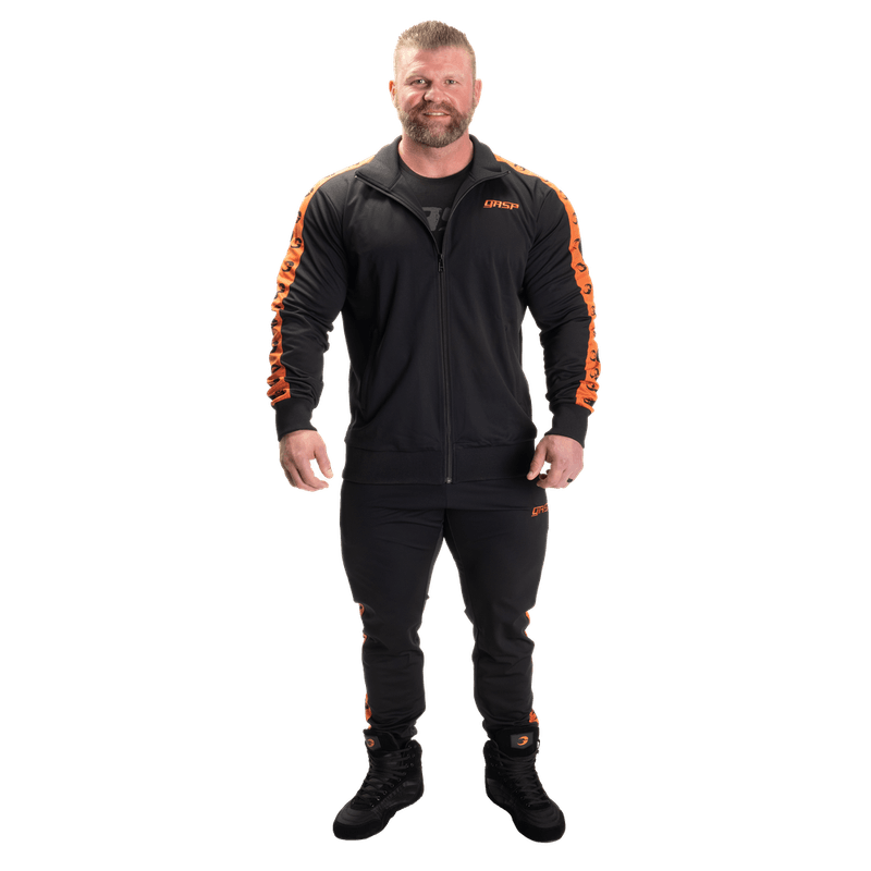 GASP Track Suit Jacket, svart/oransje treningsjakke
