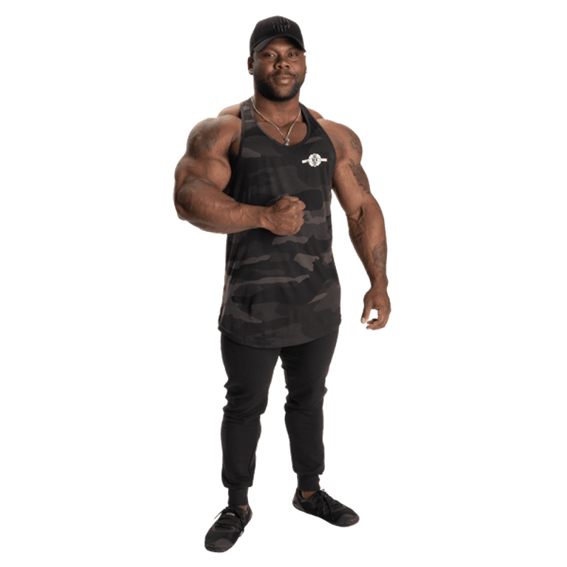 Better Bodies Essential T-back V2, mørk camo singlet