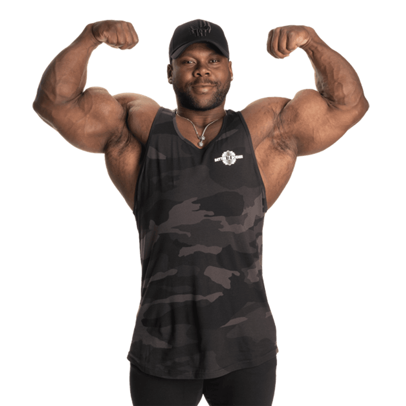 Better Bodies Essential T-back V2, mørk camo singlet