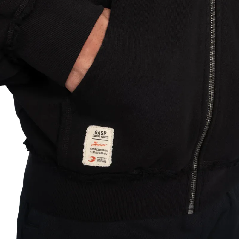 Gasp Original Hoodie, svart/grå hettejakke