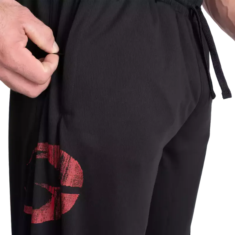 Gasp Inc Mesh Pant, svart/rød treningsbukse