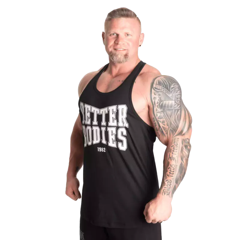 Better Bodies 1982 Essential T-back, svart/hvit singlet