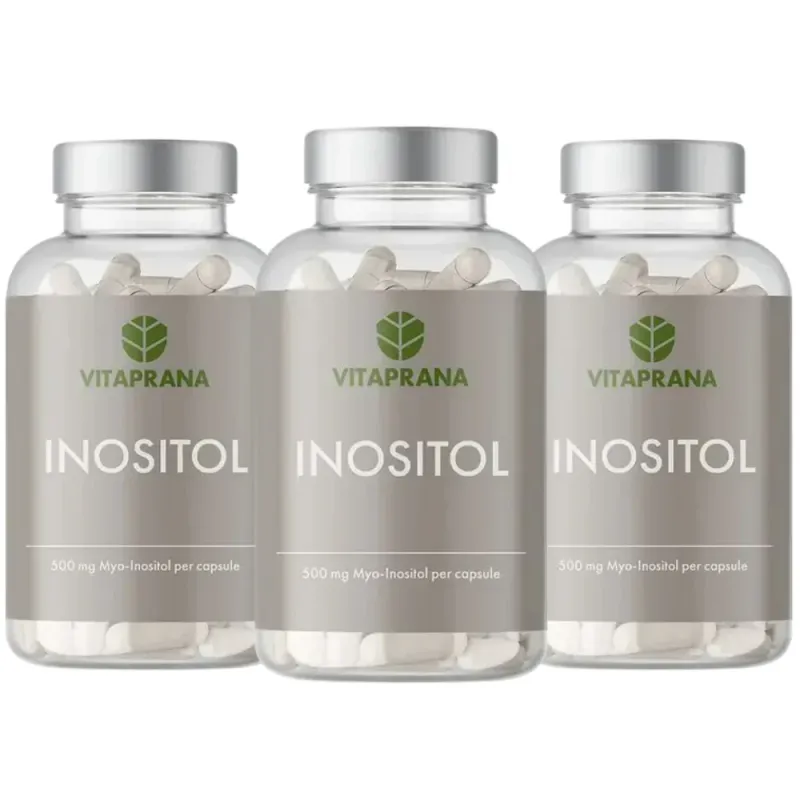 3 x Inositol 500 mg, 140 kapsler