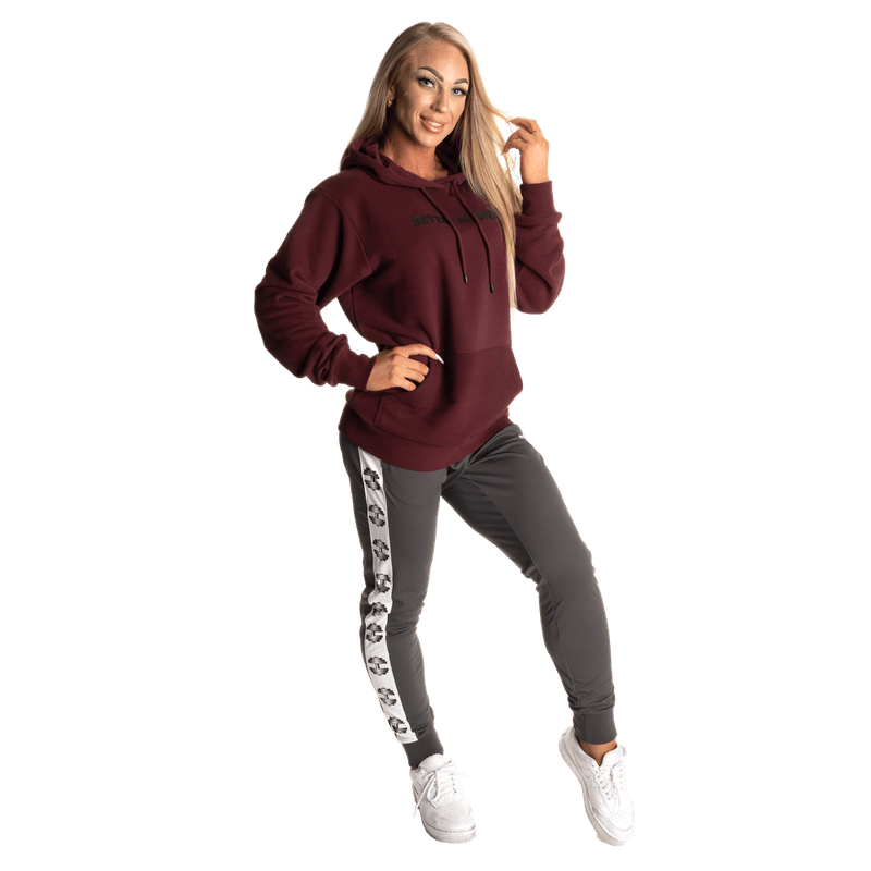 Better Bodies Logo Hoodie V2, rød hettegenser 