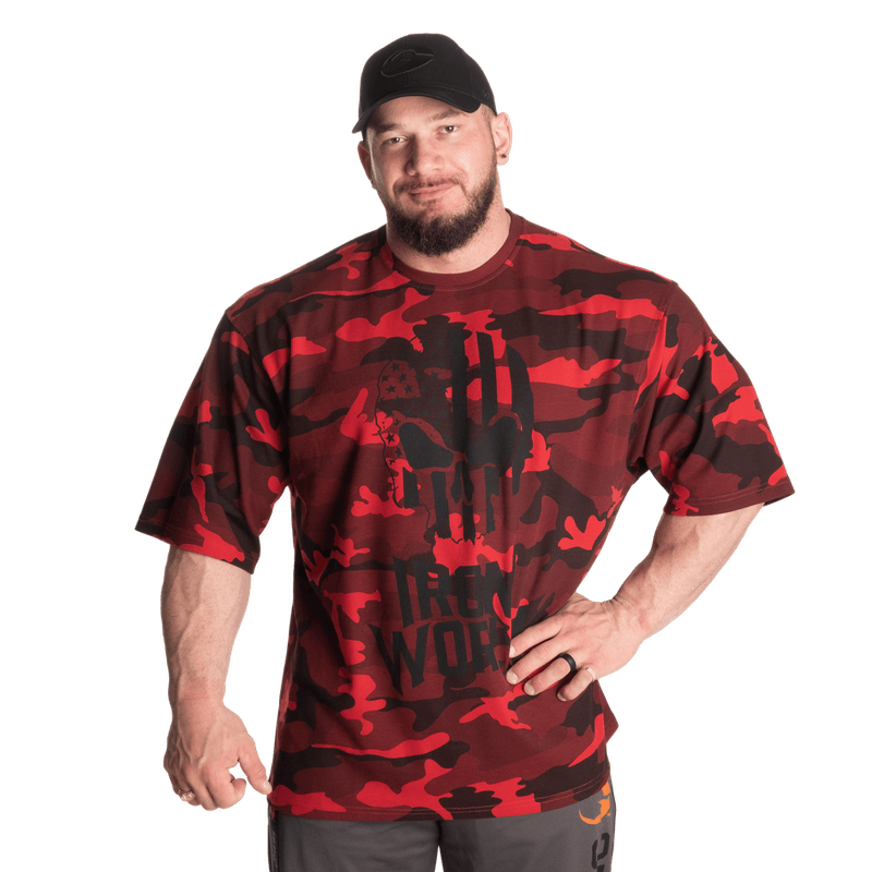 GASP Thermal Skull Tee, rød camo t-skjorte