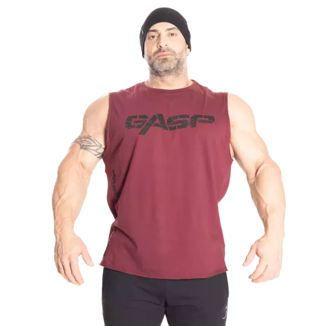 Gasp Vintage Tank, hvit singlet fra GASP | Lynrask levering