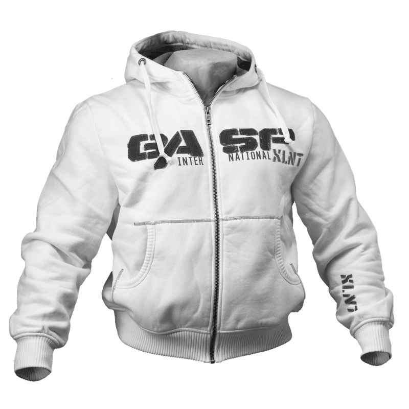 Gasp 1.2 lbs Hoodie, hvit treningsjakke