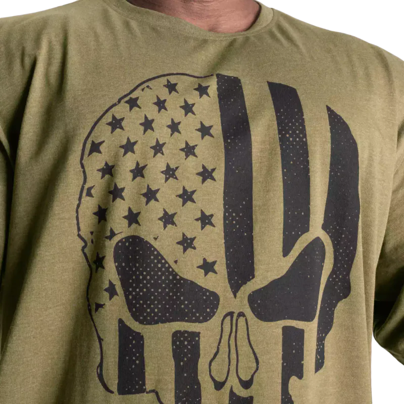 Better Bodies Skull Union Iron Tee, grønn t-skjorte