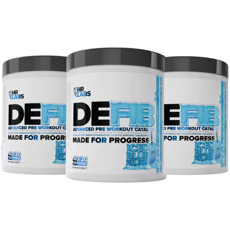 3 x HR Labs DeFib V3 PWO, Advanced Pre Workout 420g