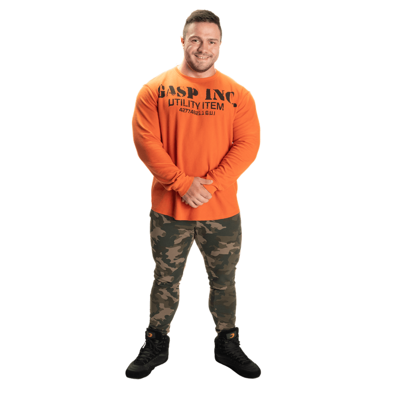 GASP Thermal Gym Sweater, oransje genser