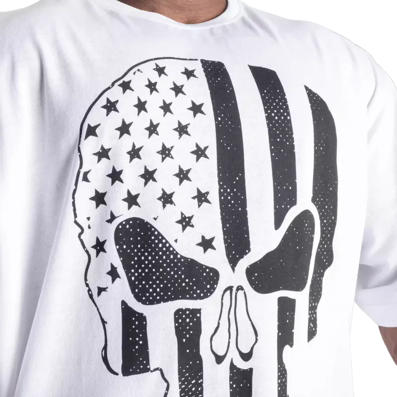 Better Bodies Skull Union Iron Tee, hvit t-skjorte