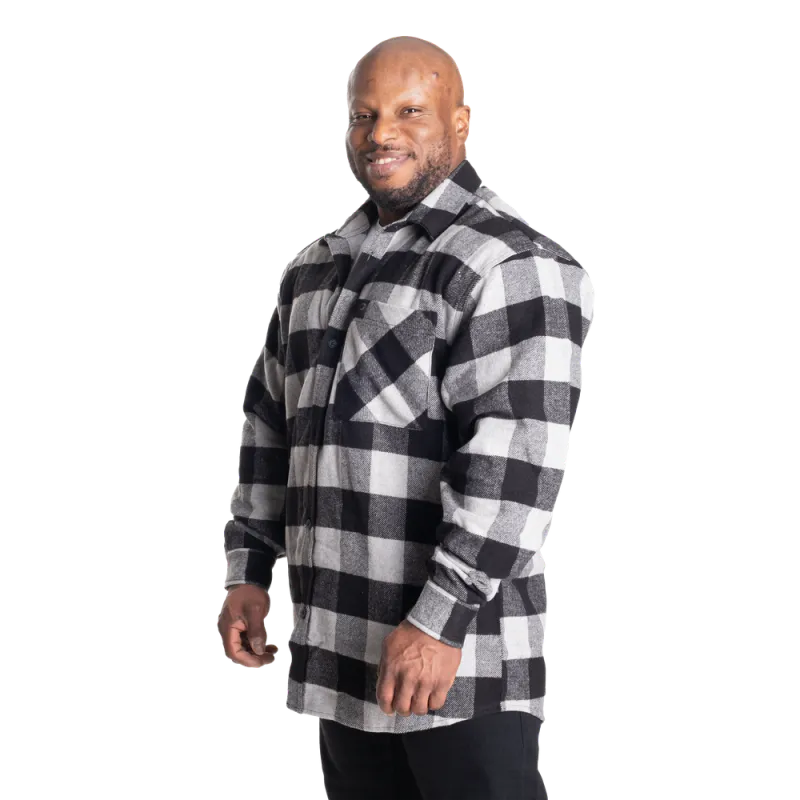 GASP Heavy Flannel Shirt, grå/svart flanellskjorte