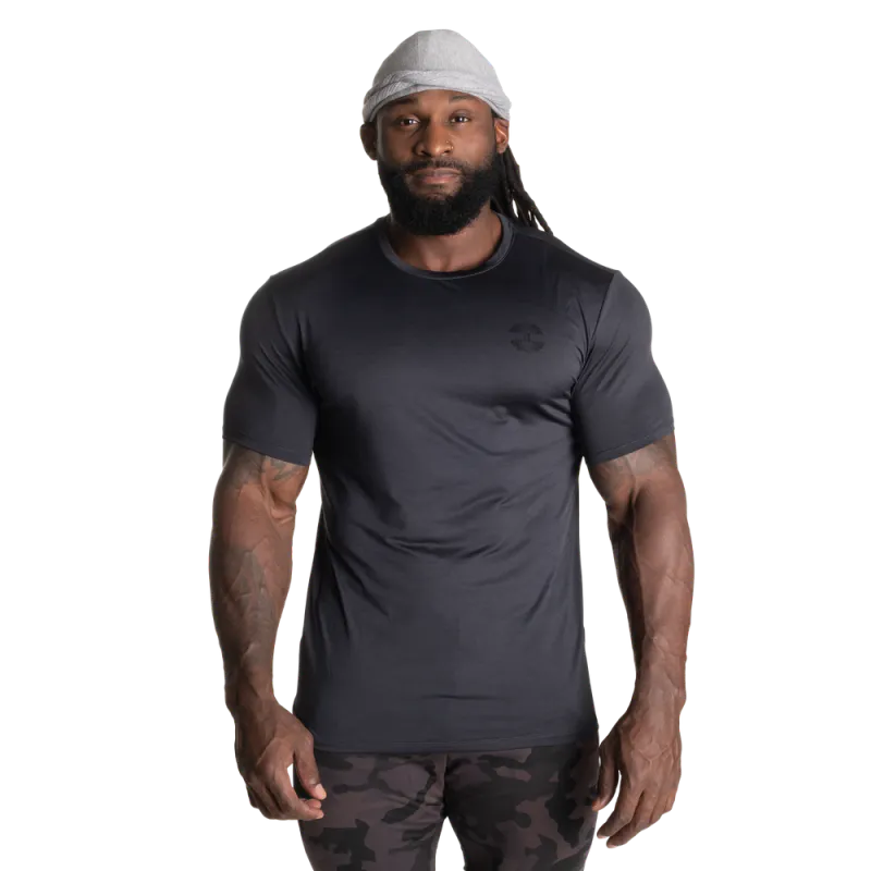 Better Bodies Essex Stripe Tee, mørk grå t-skjorte