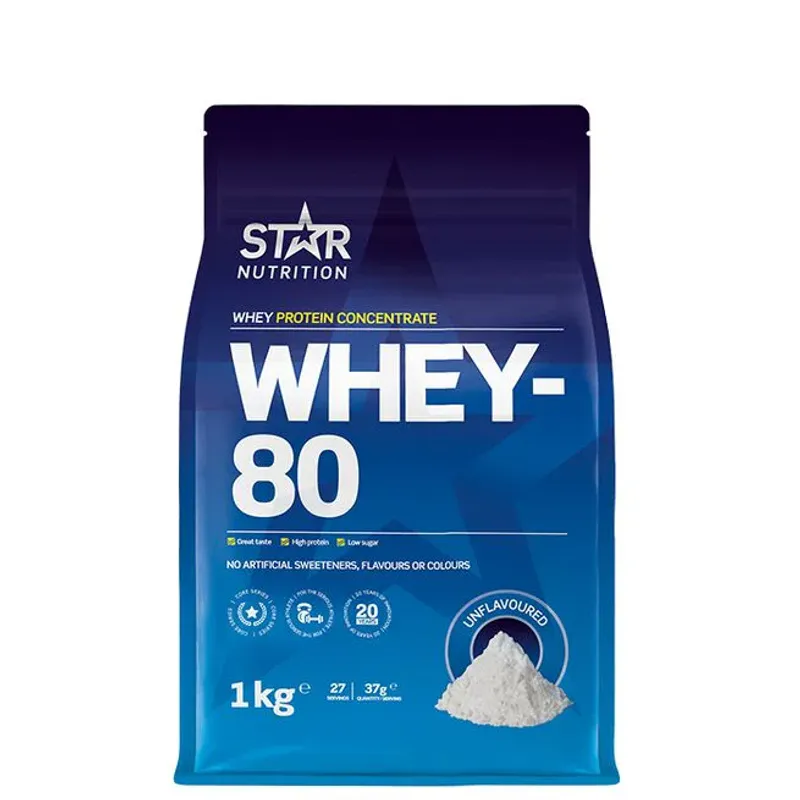 Star Nutrition Whey-80, 1 kg proteinpulver