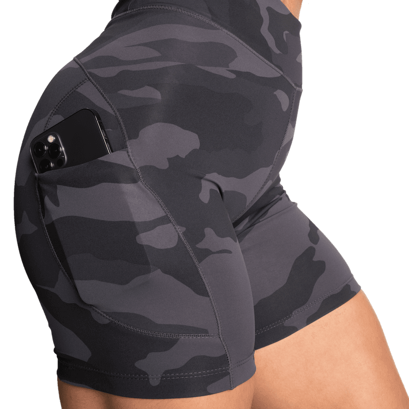 Better Bodies High Waist Shorts, mørk camo treningsshorts