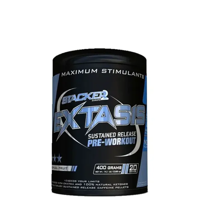 Hovedbilde 3 x Stacker Extasis Pre Workout 400g, PWO