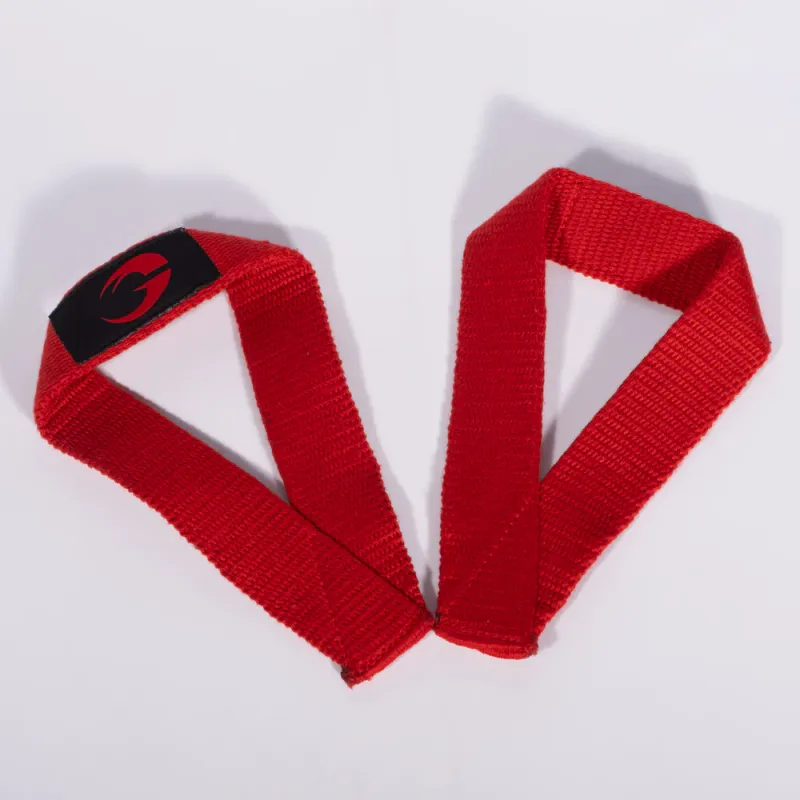 Gasp Olympic Lifting Straps, rød drareimer