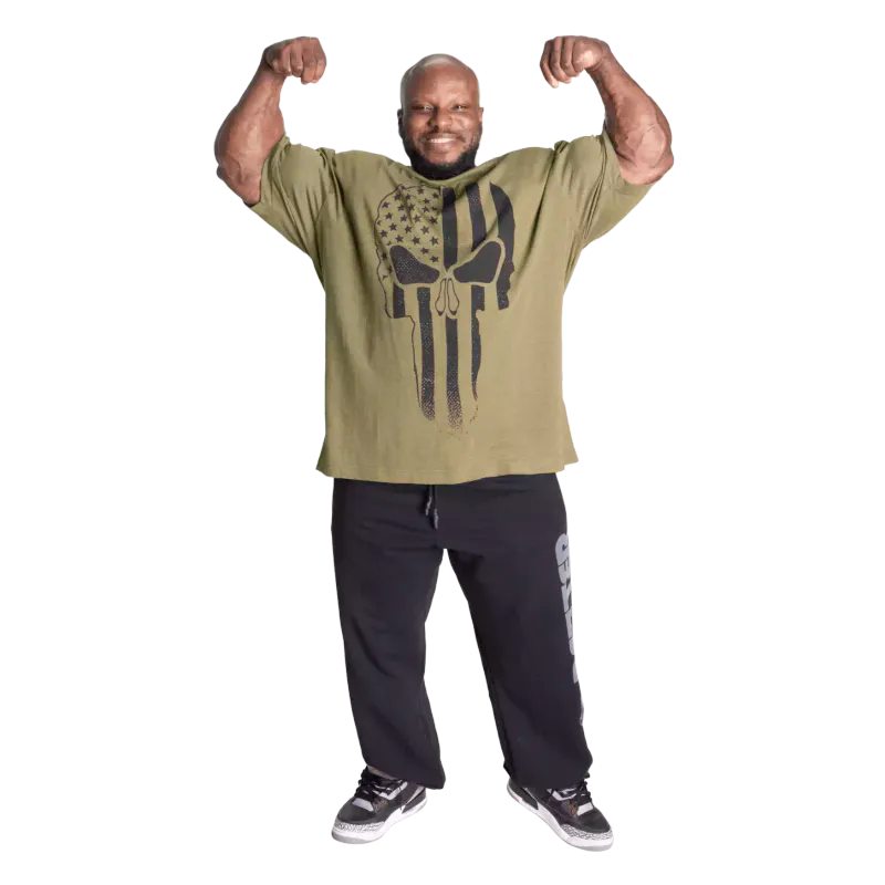 Better Bodies Skull Union Iron Tee, grønn t-skjorte