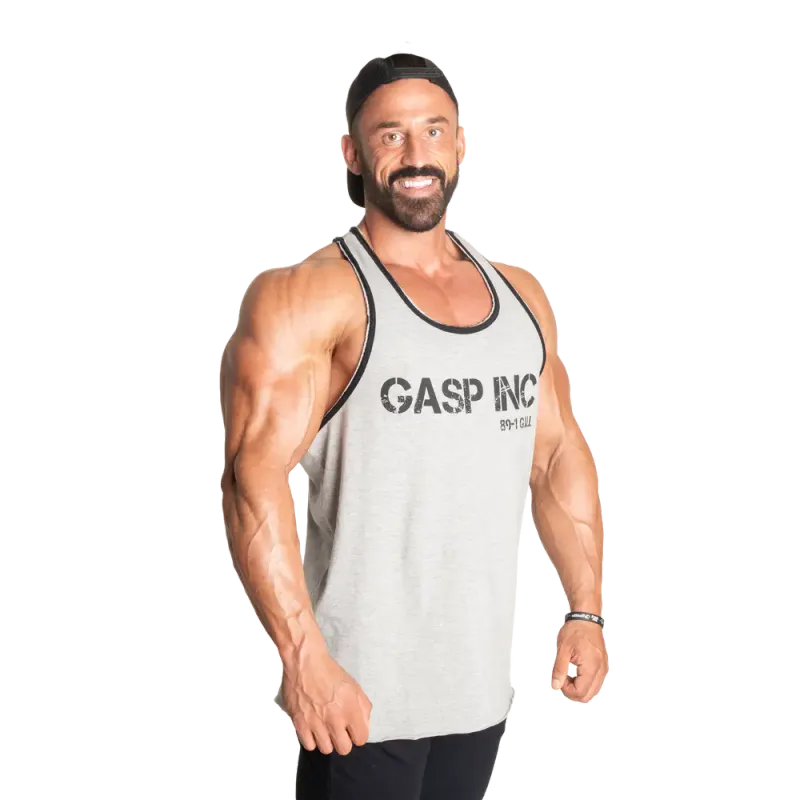 Gasp Division Jersey Tank, grå/svart singlet